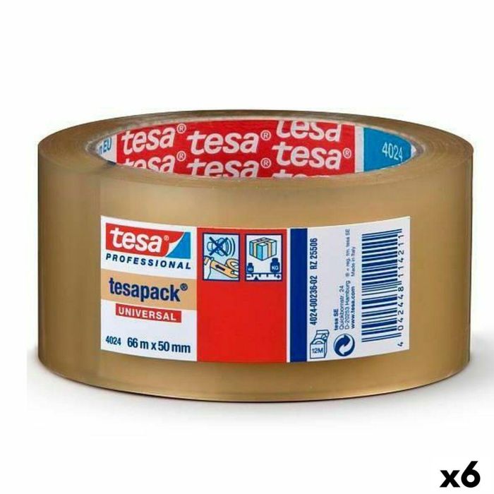 Cinta Adhesiva TESA TESAPACK Embalaje Transparente 50 mm x 66 m (6 Unidades) 0 Cinta Adhesiva TESA TESAPACK Embalaje Transparente 50 mm x 66 m (6 Unidades) 0
