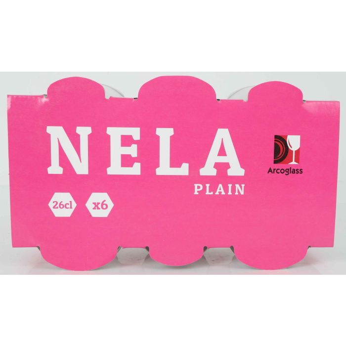 La Mediterranea Set 6 Vasos 26 cl Nela "Plain" (6 Cajas)