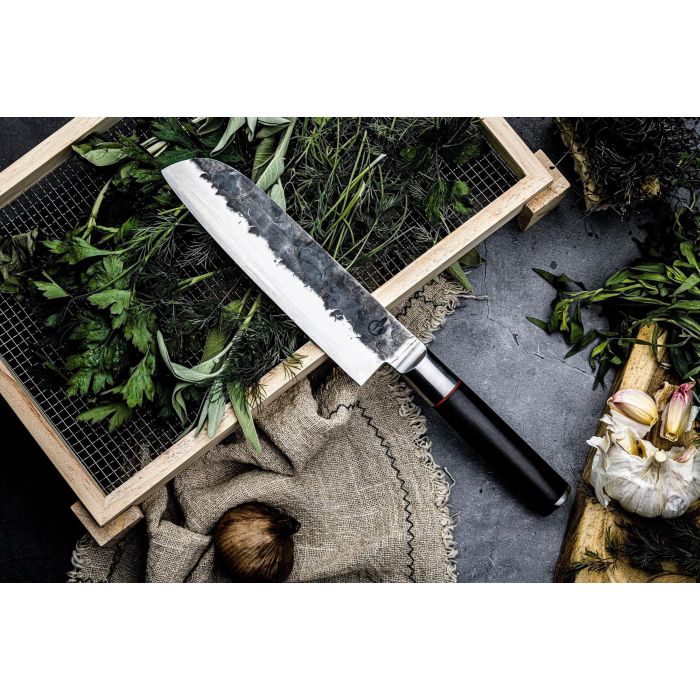Forged Cuchillo Santoku FOR8720039623521 - Acero Japonés 440C - Mango de Madera de Dalbergia - 18 cm 1