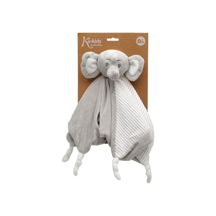 KioKids Doudou Elefante Gris Para Bebés +0 Meses Juguete de Apego Suave 4