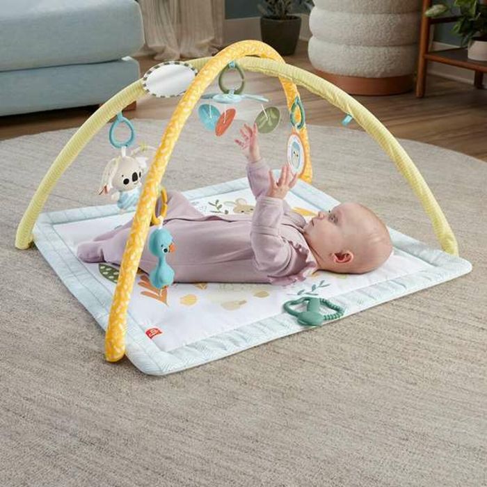 Manta gimnasio animales fisher-price sensimals. con 6 juguetes sensoriales portatiles. 4