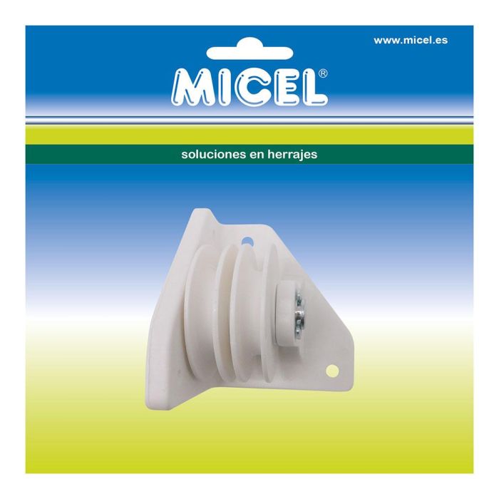 Micel Polea Lateral TLD20 92581 para Pergola para Dos Cuerdas de 8mm en Nylon Acabado Blanco 1 Micel Polea Lateral TLD20 92581 para Pergola para Dos Cuerdas de 8mm en Nylon Acabado Blanco 1