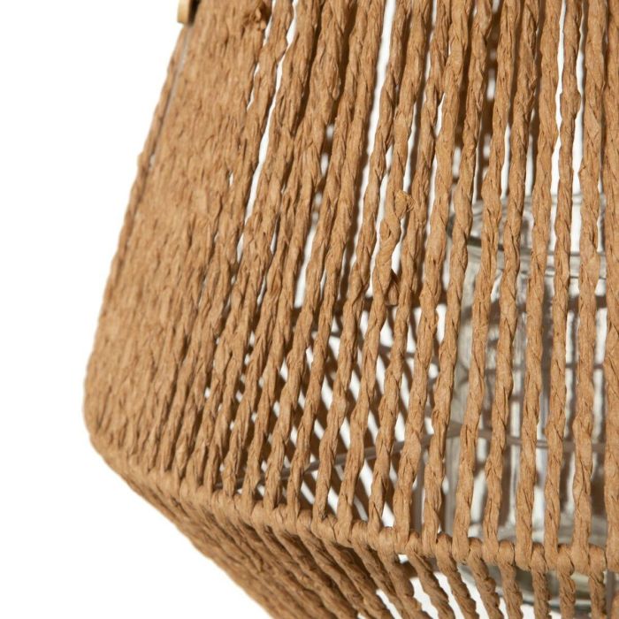 Farol 33 x 33 x 27 cm Portavelas Natural Fibra natural 2 Farol 33 x 33 x 27 cm Portavelas Natural Fibra natural 2