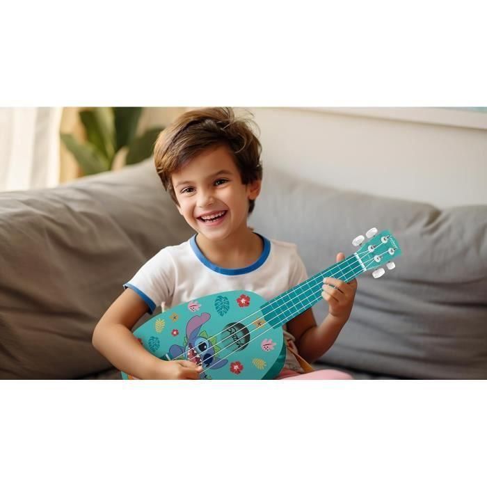 Lexibook Ukulele de Madera Stitch con 4 Cuerdas de Nylon, 53 cm, Instrumento Musical Educativo para Niños de 3 Años, Guía Incluida 5