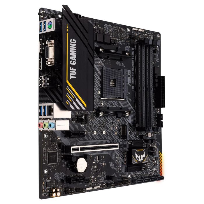 Asus TUF GAMING A520M-PLUS II Motherboard ATX, Socket AM4, AMD A520 Chipset, Black (90MB17G0-M0EAY0)