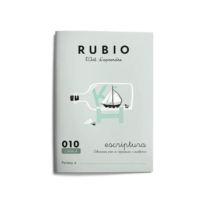 Rubio Cuaderno de Escritura Nº 10 Catalán - Aprender a Escribir a partir de 5 años con Dibujos para Repasar y Colorear (10 Unidades) (10 Unidades)