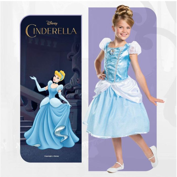 Jakks Pacific Disfraz Cenicienta Disney Princesas Deluxe Talla S (5-6 años) 6