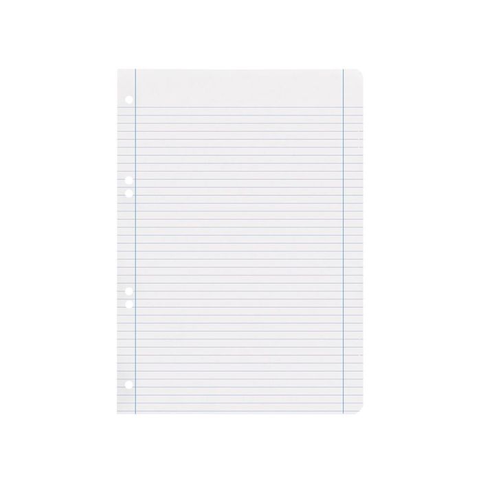 Recambio Liderpapel A5 100 H 100 gr-M2 Horizontal Doble Margen 6 Taladros 5