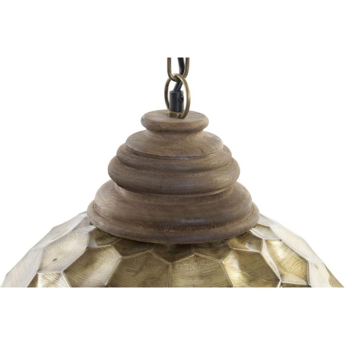 DKD Home Decor Lámpara de Techo Loft Dorada, de Metal y Madera, compatible E27 50W, para 1 Bombilla LED, 39x34x39 cm 2 DKD Home Decor Lámpara de Techo Loft Dorada, de Metal y Madera, compatible E27 50W, para 1 Bombilla LED, 39x34x39 cm 2