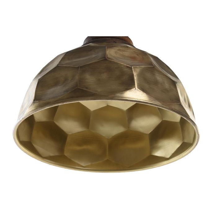 DKD Home Decor Lampara Techo Loft Dorado 39 x 34 x 39 cm Metal Madera E27 50W 2