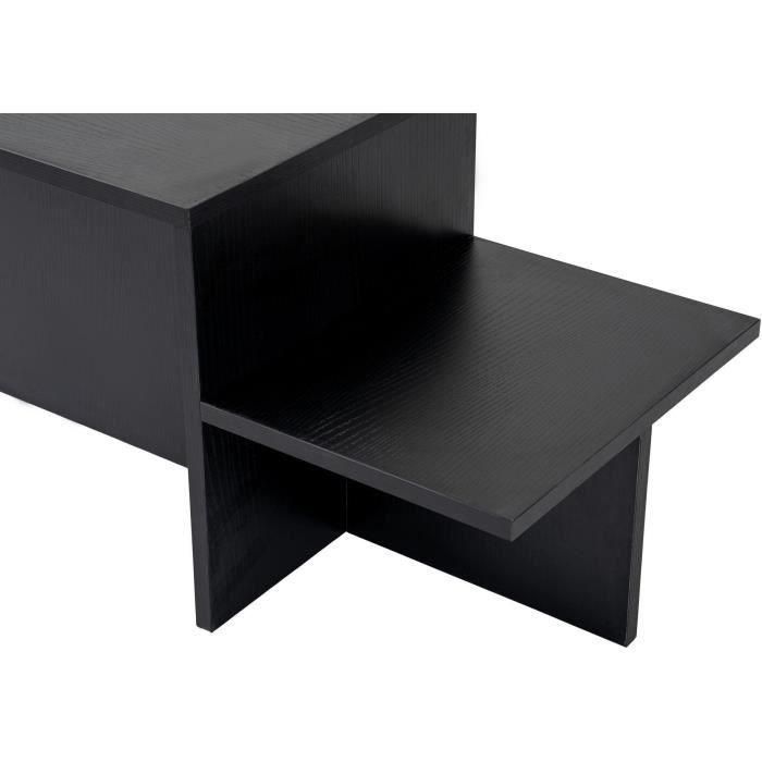 Mesa de centro rectangular negra HARMONY 80x40x40 cm CAL1730423410477 4