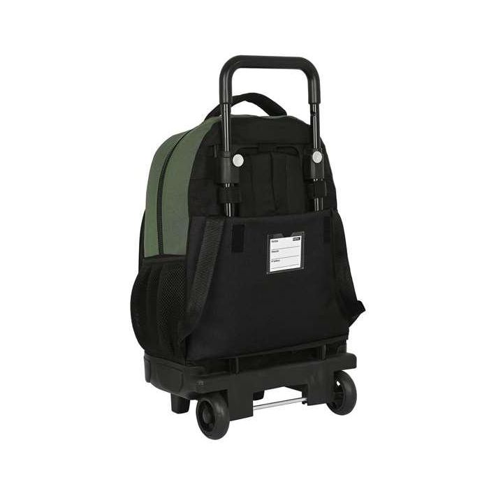 Mochila Escolar con Ruedas BlackFit8 Gradient Negro Verde militar (33 x 45 x 22 cm) 1