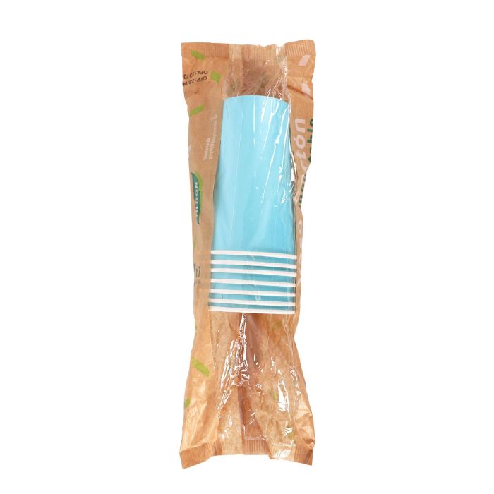 Algon Set 7 Vasos de Cartón Azul Baby 450 cc (9x13.5x9 cm) (16 Unidades)