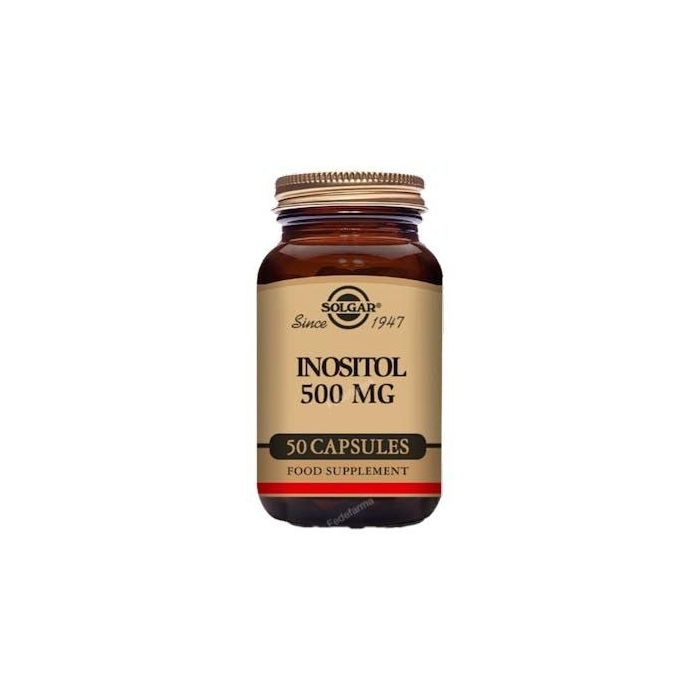 Solgar Inositol 500 mg, 50 Vcaps. Suplemento de Vitaminas y Nutrientes Vegano, Sin Gluten ni Lácteos.