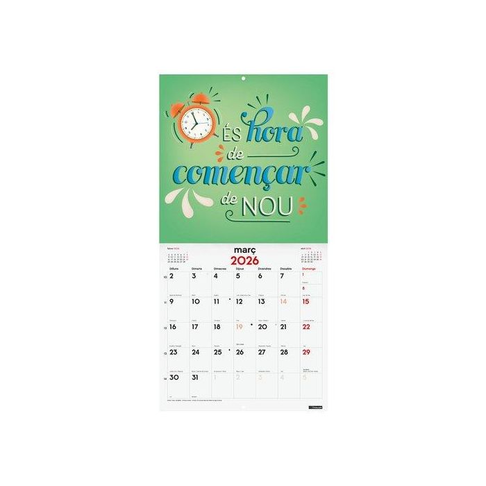 Calendari (2026) Catalan Finocam Paret Imatges Mensual Per Escriure 300X300 Frases Inspiradoras