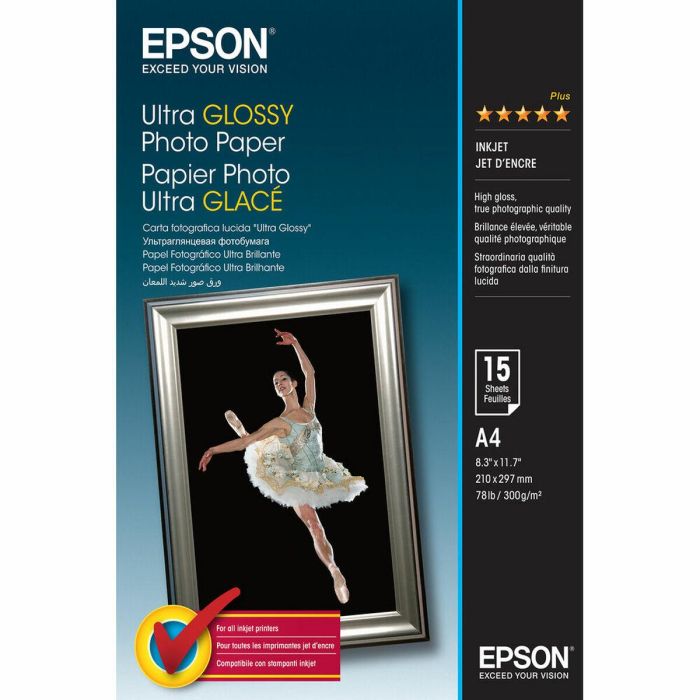 Papel Fotográfico Satinado Epson 2359997 A4 (1 unidad) 1 Papel Fotográfico Satinado Epson 2359997 A4 (1 unidad) 1