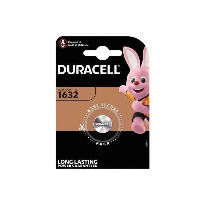 Duracell Pilas Planas De Litio 3V CR1632 Blister 1 Unidad