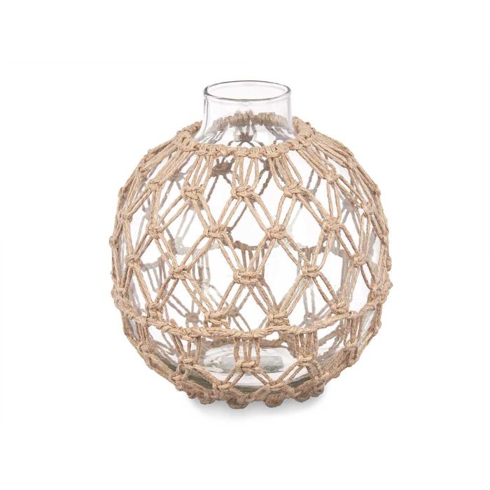 Esfera Vidrio Cuerda Natural Med Giftdecor 18X20CM (6 Unidades) 1 Esfera Vidrio Cuerda Natural Med Giftdecor 18X20CM (6 Unidades) 1
