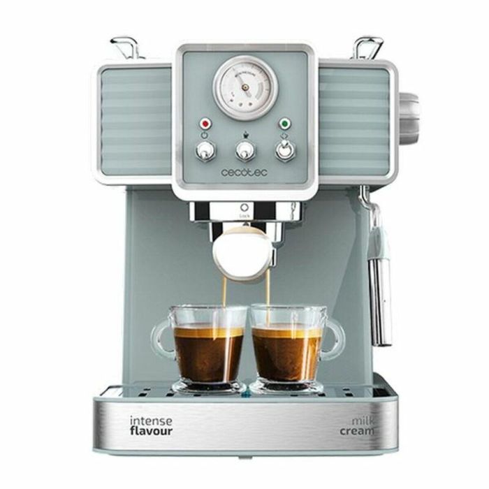 Cecotec Power Espresso 20 Tradizionale Máquina Espresso y Cappuccino, Thermoblock, 20 Bares, Manómetro PressurePro, Vaporizador, 1.5L