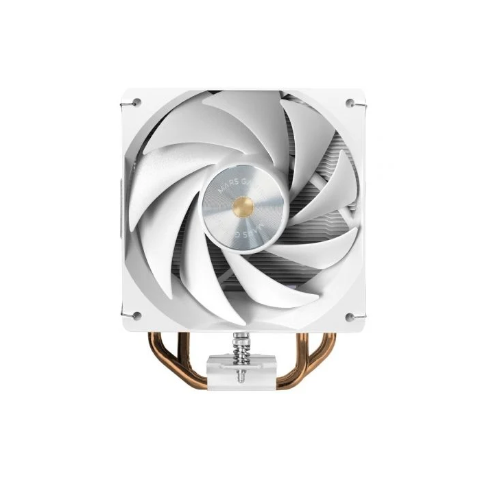 Mars Gaming MCPU-X4W Disipador CPU, Refrigeración por Aire, 230W TDP, 4 Heatpipes Cobre, Ventilador 120mm PWM Silencioso, Blanco, Compatible con Intel LGA1700/1200 y AMD AM5/AM4