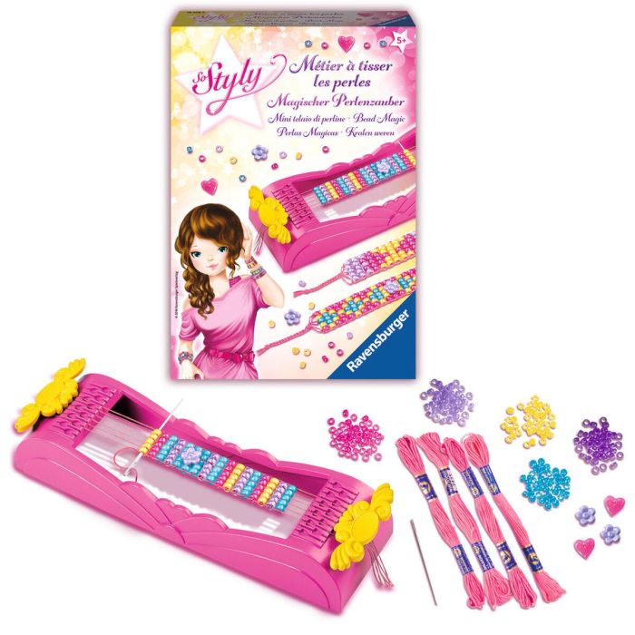 Ravensburger Telar para Crear Pulseras con Perlas Brillantes, Diseños de Flores y Corazones - Juguete Niñas 5+ Años Fácil Uso 3 Ravensburger Telar para Crear Pulseras con Perlas Brillantes, Diseños de Flores y Corazones - Juguete Niñas 5+ Años Fácil Uso 3