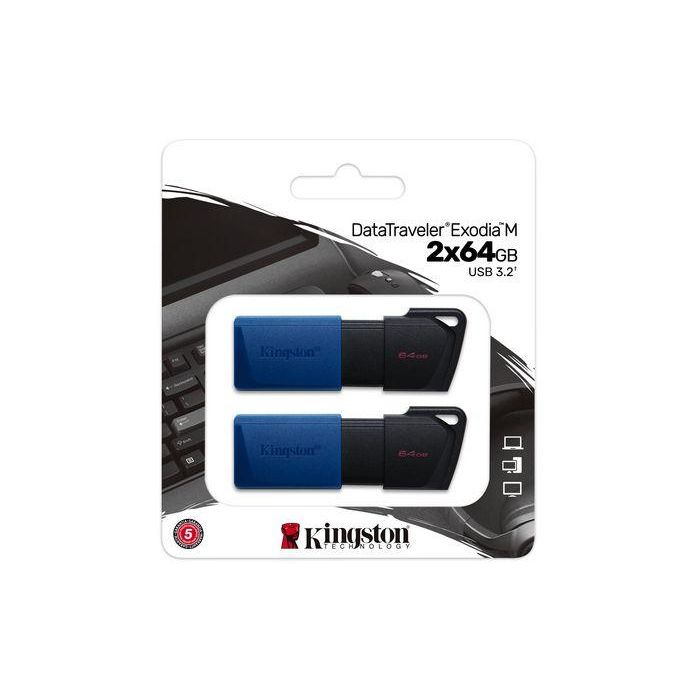 Kingston DT Exodia M 64GB USB 3.2 Gen 1 (Negro + Azul) - Pack 2 Unidades 5