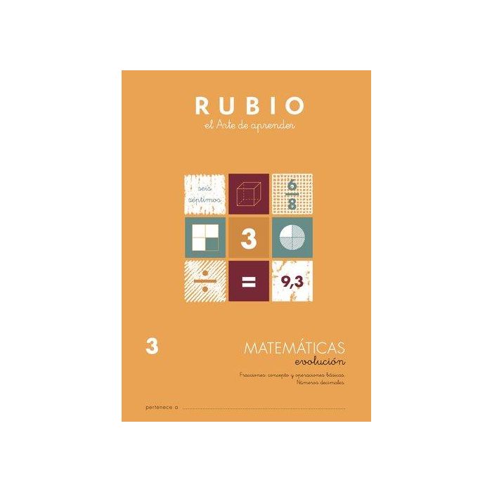 Cuaderno Rubio A4 Matematicas Evolucion Nº 3 10 unidades