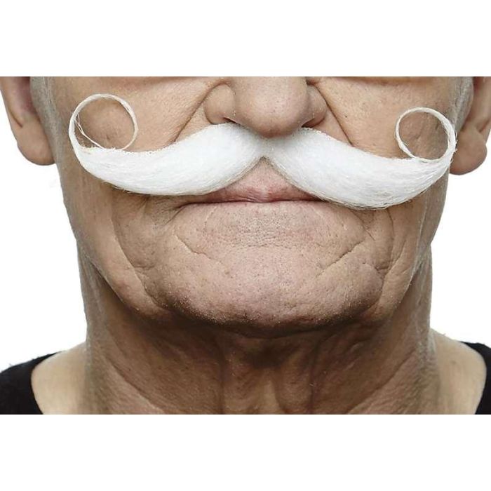 My Other Me Bigote blanco para adulto, talla única 1
