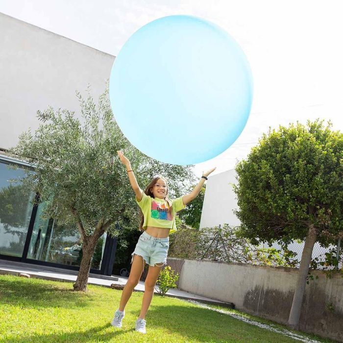 Innovagoods Burbuja hinchable gigante Bagge V0103678, Ø120cm inflado, azul translúcido 6