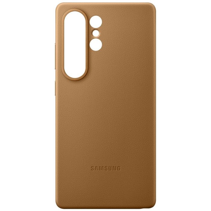 Samsung EF-VS938 Funda Kindsuit para Galaxy S25 Ultra, Protección Anticaída y Rayones, Imitación Piel, Color Camel 6