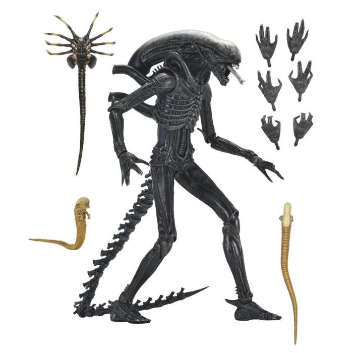 NECA Figura Ultimate Xenomorph Alien: Romulus 18cm Articulada con 3 Pares de Manos, Facehugger y 2 Chestburster