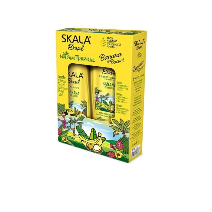 Skala Pack Champú y Acondicionador Plátano y Bacuri - Nutrición para Cabellos Secos