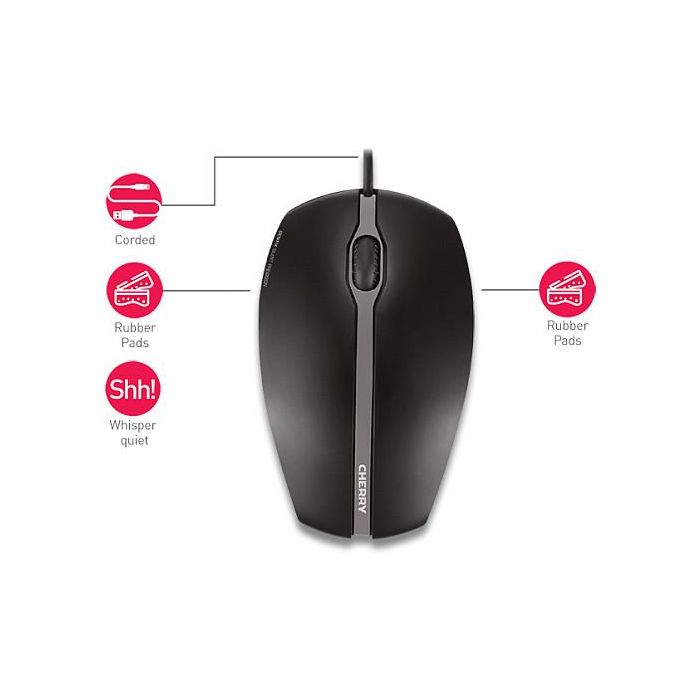 Cherry Gentix SILENT Ratón Óptico USB Tipo A 1000 DPI Negro Ambidextro 1