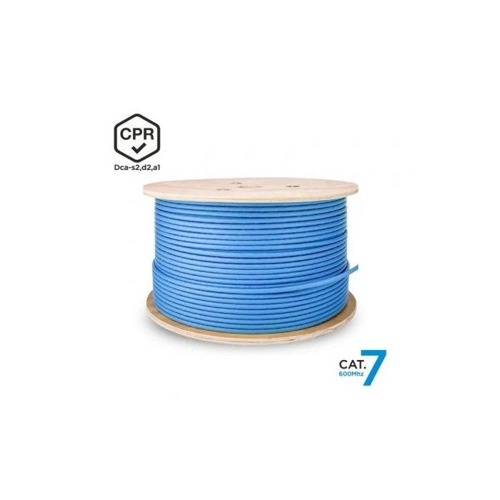 AISENS - Cable de Red RJ45 LSZH CPR Dca CAT.7 600 MHZ S/FTP AWG23, AZUL, 500M