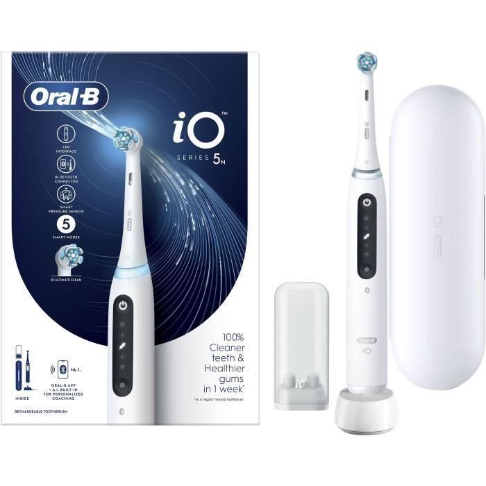 Cepillos de dientes - ORAL-B - iO5n Quite - Blanco + Estuche de viaje - Eléctrico Cepillos de dientes - ORAL-B - iO5n Quite - Blanco + Estuche de viaje - Eléctrico