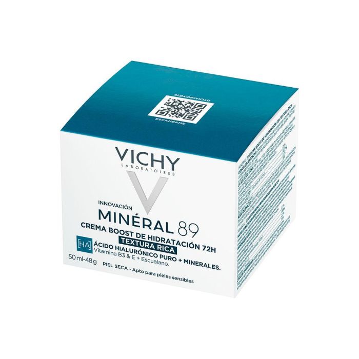 Vichy MINÉRAL 89 Crema Hidratante 72H Rica Ligera Pieles Sensibles 50 ml 2