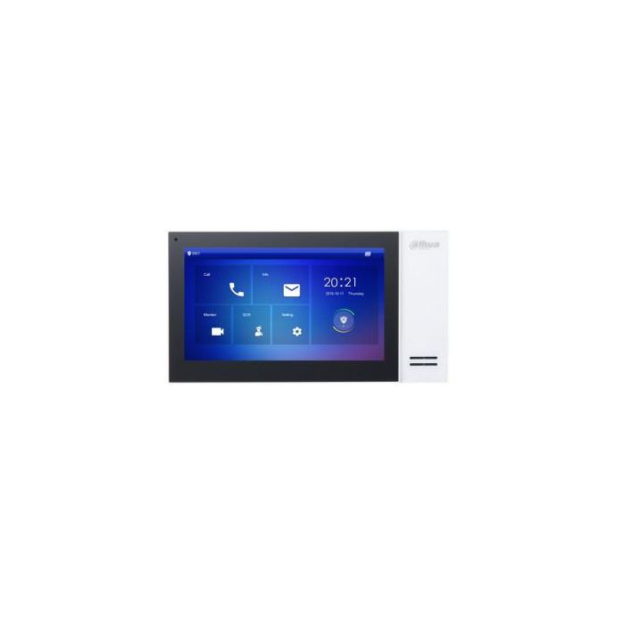 Dahua Monitor interior con pantalla táctil 7" para videoportero IP , audio bidireccional, PoE Dahua Monitor interior con pantalla táctil 7" para videoportero IP , audio bidireccional, PoE
