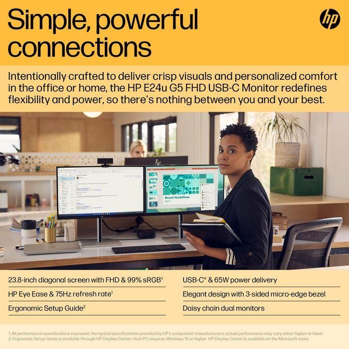 HP E24u G5 FHD USB-C Monitor 24 HP E24u G5 FHD USB-C Monitor 24
