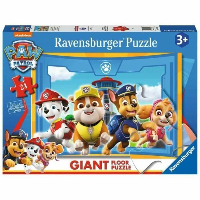 Puzzle infantil gigante de 24 piezas, El equipo de los cachorros en acción, Patrulla Canina, a partir de 3 años, Aventura, 03090, Ravensburger