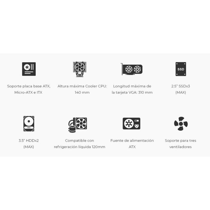 Caja Ordenador Coolbox Atx A780 Usb - C 4