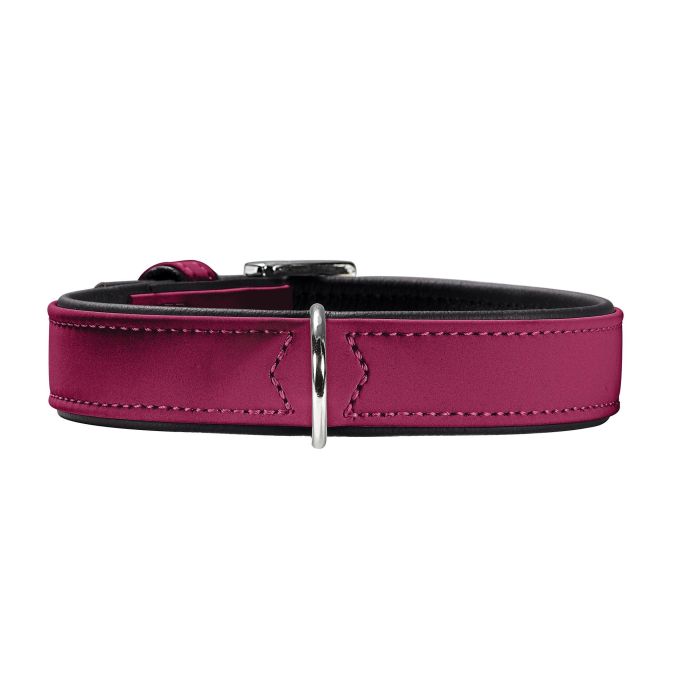 Hunter Collar Softie para Perro, Cuello Ajustable 32-40 cm, Ancho 2.8 cm, de Cuero Artificial Flexible y Cómodo para Uso Diario, Color Rosa