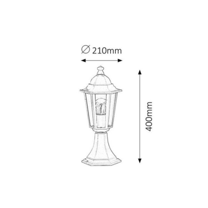 Lámpara de Suelo Exterior RABALUX "Velence" 1xE27 IP43 [RAB-8205] 1