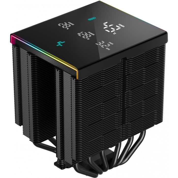 DeepCool AK620 DIGITAL PRO - Refrigerador de Aire para Procesador, 2x 12cm, 25dB, PWM, FDB, LED MultiColor, Negro 8