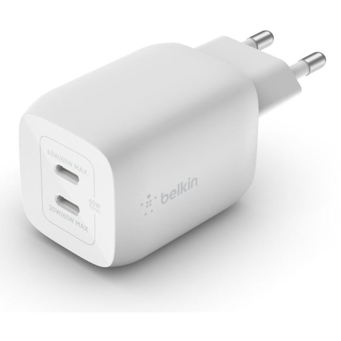 Belkin WCH013VFWH Cargador Interior con 2 Puertos USB Tipo C, Carga Rápida, Compatible con Portátil, Smartphone y Tableta, Blanco 4 Belkin WCH013VFWH Cargador Interior con 2 Puertos USB Tipo C, Carga Rápida, Compatible con Portátil, Smartphone y Tableta, Blanco 4