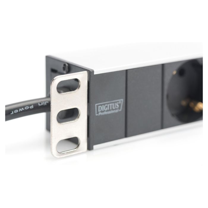 Digitus Regleta de enchufes 19" 1HE con 8 tomas, perfil de aluminio, 2m cable, Negro Digitus Regleta de enchufes 19" 1HE con 8 tomas, perfil de aluminio, 2m cable, Negro