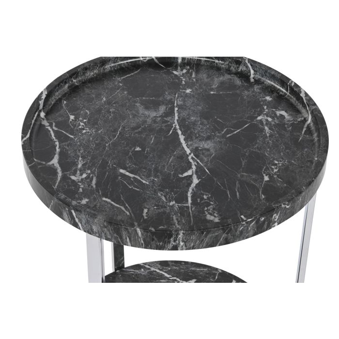 DKD Home Decor Mesita Auxiliar Negro Mármol MDF Acero Inoxidable 40x40x53 cm 1 DKD Home Decor Mesita Auxiliar Negro Mármol MDF Acero Inoxidable 40x40x53 cm 1