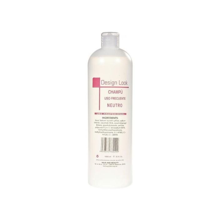 Design Look Champú Neutro 1000ml para Uso Frecuente y Profesional