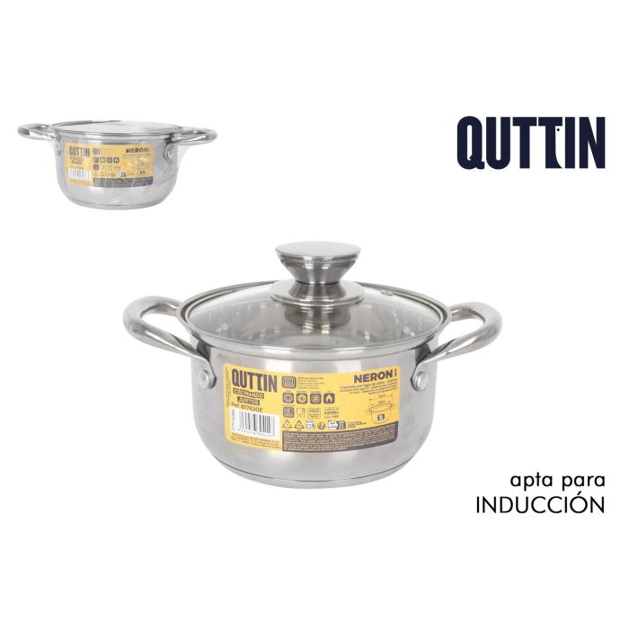 Inde Cacerola de Acero con Tapa para Inducción 16 cm (2 L) (6 Unidades)