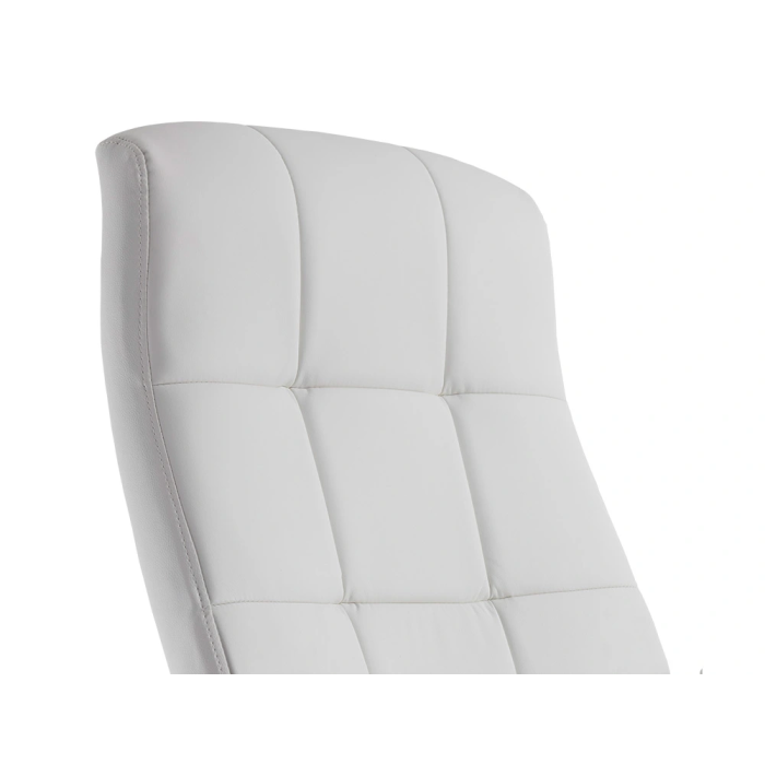 Q-connect Silla de Dirección Piav Simil Piel Base Metálica Ruedas Premium Color Blanco Altura Máxima 1250 mm, Anchura 610 mm, Profundidad 700 mm 5