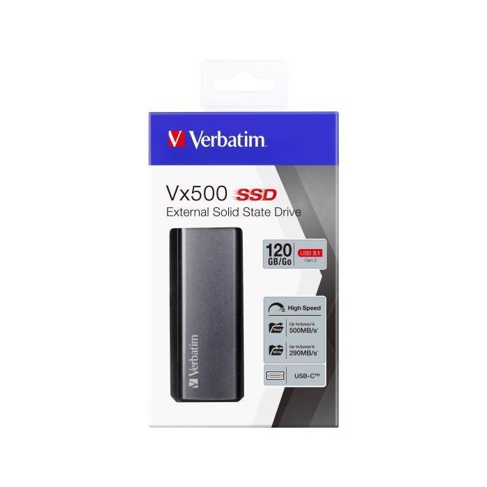 Verbatim VX500 Disco Duro SSD Externo Portátil 120GB USB 3.0 hasta 500 MB/s Lectura para Windows y Mac 2 Verbatim VX500 Disco Duro SSD Externo Portátil 120GB USB 3.0 hasta 500 MB/s Lectura para Windows y Mac 2
